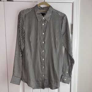 Ann Taylor Button Up Striped Blouse